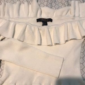 White off the shoulder shirt